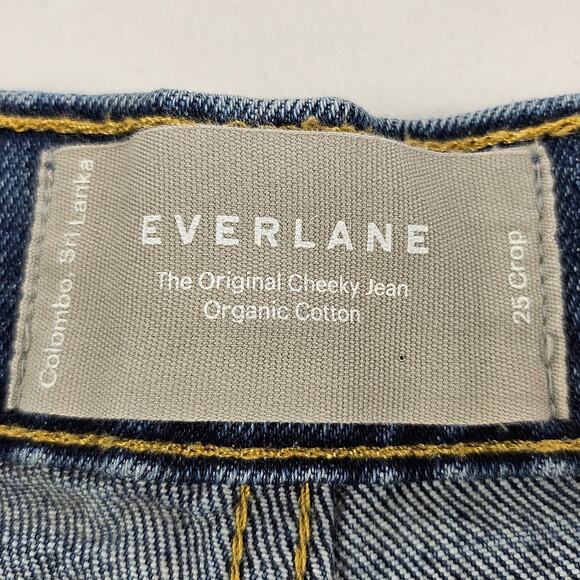 EVERLANE WOMEN'S BLUE ORGANIC COTTON CHEEKY JEAN SIZE 25W 26L - Picture 7 of 12